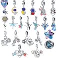 thumbnail image 2 of 100 % 925 Encanto De Plata Esterlina Primavera Festival Serie Azul Mariposa Colgante Adecuado Para Pandora Pulsera diy, 2 of 4