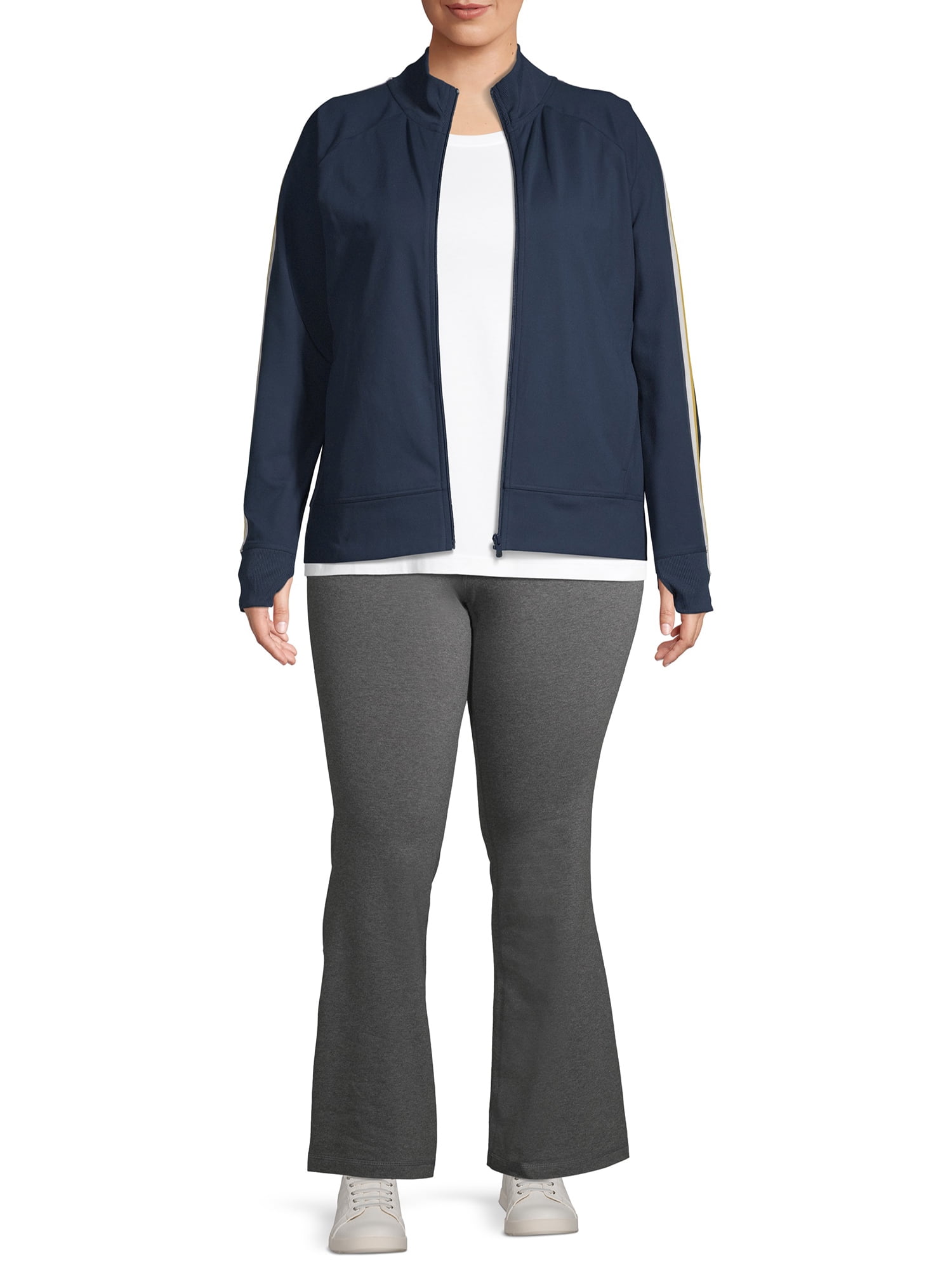 Athletic Works Women’s and Women's Plus Stretch Cotton Blend Straight Leg Pants