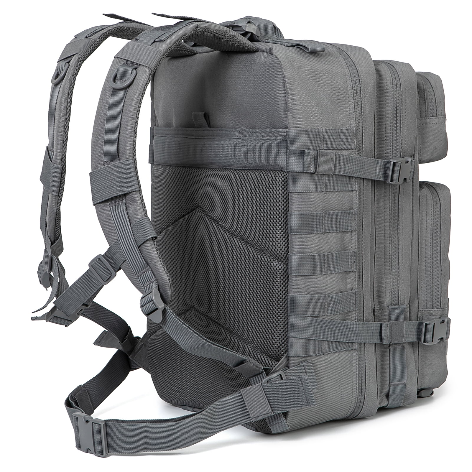 QT&QY 45L Molle Hiking Backpack Outdoor Travel Daypack 17 Inch Laptop Compartment Work Commuter Bag