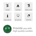 thumbnail image 5 of Zest Candle 2-Piece Ball Candles 4-Inch Hunter Green, 5 of 5