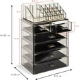 thumbnail image 4 of Sorbus Acrylic Cosmetic and Jewelry Storage Case Display - Spacious Design - Great for Bathroom, Dresser, Vanity and Countertop (4 Large, 2 Small Drawers, Black Jewel), 4 of 7