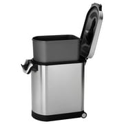 simplehuman 30 Liter Large Pet Food Storage Container, Brushed Stainless Steel for Dog Food, Cat Food, and Bird Feed