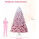 thumbnail image 4 of 9 ft pre-lit artificial snow flocked christmas tree con 800 warm blanca LED lights, 1918 branch tips y metal stand - indoor/outdoor xmas decoration in gradient rosa, 4 of 8