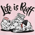 thumbnail image 2 of Junior's One Hundred and One Dalmatians Life is Ruff Graphic Tee Light Pink Large, 2 of 3