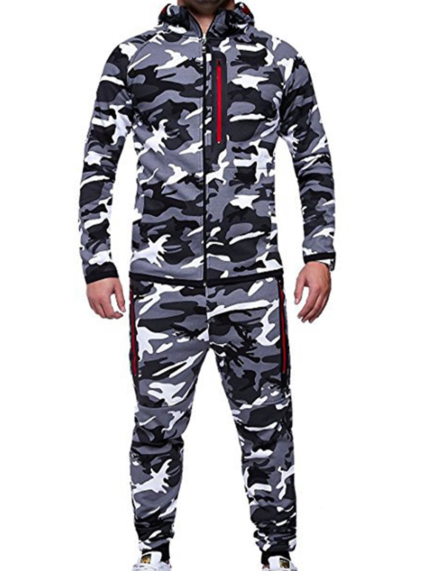 Niuer Men Open Front Camo Print 