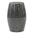 thumbnail image 3 of Linon Prescott Indoor Drum Accent Table, 19.75" Tall, Black/White Capiz Shell, 3 of 8