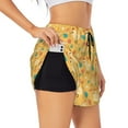 thumbnail image 2 of Disketp Flowe Chicken Print Women's Shorts Workout Shorts for Athletic Gym Running Shorts with Phone Pockets X-Large, 2 of 8