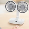 thumbnail image 4 of Ventilador de Doble Cara, Ventilador Doble Oscilante de Escritorio, Ventilador Oscilante de Escritorio Doble, Viento de 4 Engranajes Recargable por USB, 4 of 5