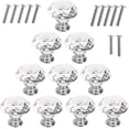 thumbnail image 1 of 10 Pcs Crystal Glass Cabinet Knobs 30mm Diamond Shape Drawer Kitchen Cabinets Dresser Cupboard Wardrobe Pulls Handles (Clear), 1 of 3