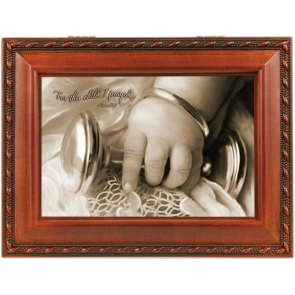 Baby Rattle Cottage Garden Inspirational Woodgrain Traditional Music Box Play...