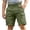 Army Green, variant on Boys Solid Casual Linen Shorts Cargo Style Knee Length Autumn Outdoor Play for Kids Army Green 4 Years-5 Years