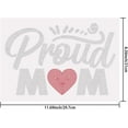 thumbnail image 6 of Iron on Rhinestones Transfer Proud Mom Bling Decals Red Heart T-shirt Crystal Heat Transfer Hot Fix Stickers Crystal Festival Decor for Women Clothing Mother’s Day Gifts, 6 of 6