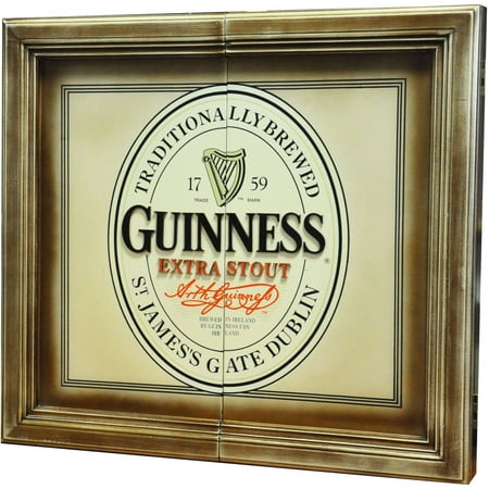 Guinness Cabinet Dart Board With Raised 3 D Lettering Walmart
