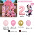 thumbnail image 5 of Kit de guirnalda de globos de Minnie Mouse de Disney, globos rosas, decoraciones para fiestas de cumpleaños de niñas, decoraciones para baby shower, suministros para globos, 5 of 5
