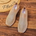thumbnail image 5 of Willtoo Women's Glittery Rhinestone Fashion Breathable Wedge Sneakers Summer Butterfly Embroidered Bling Sneakers for Women Sparkly Mesh Slip-on Walking Sneaker Beige, 5 of 6