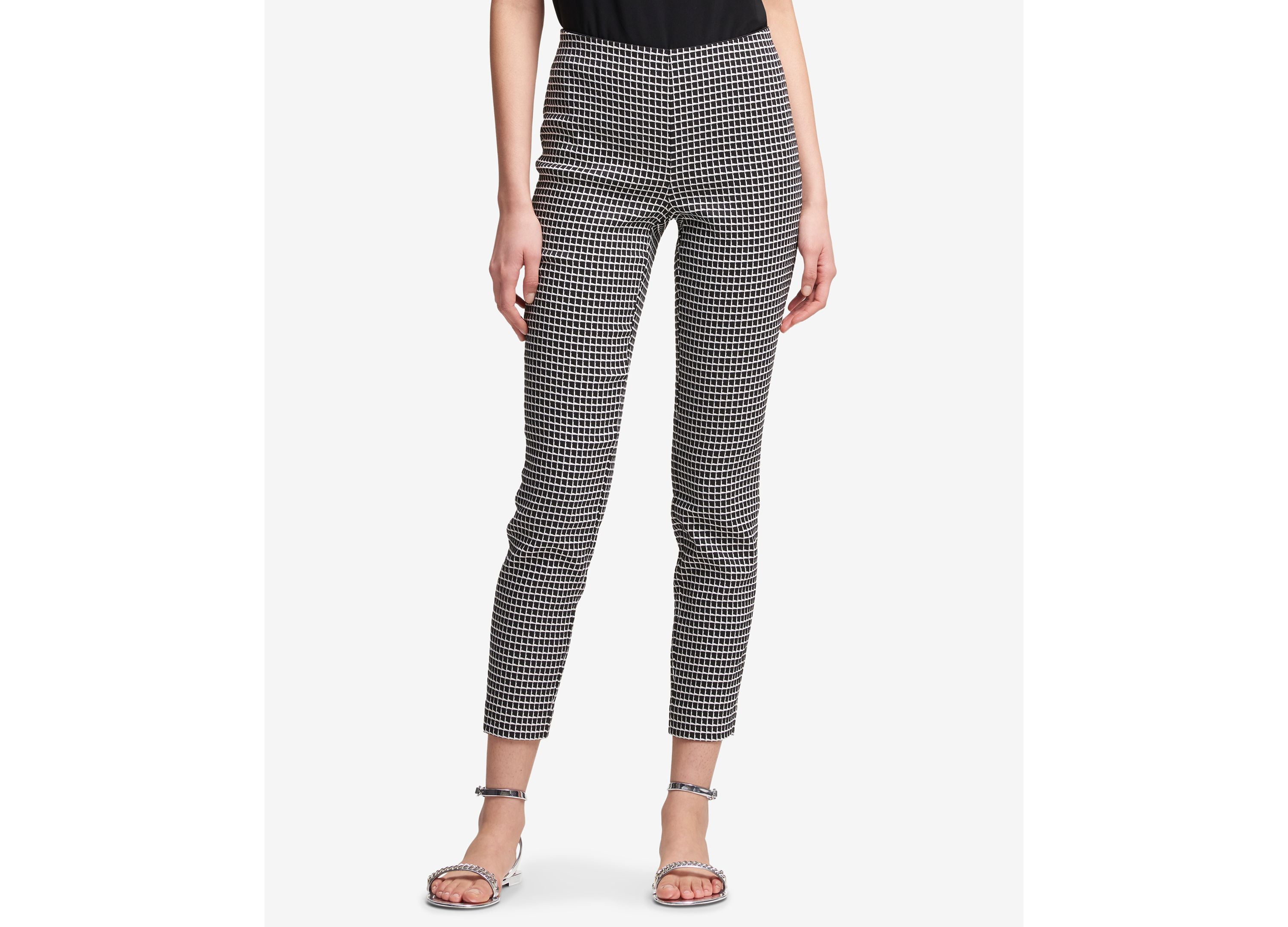 DKNY Sport Womens High Rise Side Stripe Drawstring Pants