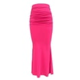 thumbnail image 5 of BUWTTER Skirts for Women High Waist Stretch Knit Pleated Elegant Bodycon Party Pure Color Pink Skirt XL, 5 of 8