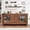 Red walnut color, variant on Ataujin 54.4” Buffet Sideboard, Accent Storage Cabinet with 2 Glass Doors & 3 Drawers, Buffet Cabinet with Storage, Coffee Bar Table, TV Stand for Kitchen, Dining Room