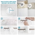 thumbnail image 4 of No Hook Shower Curtain, Teal Jellyfish Coastal Shower Curtains for Bathroom with See Through Top Window, Vintage Summer Beach Nautical Waterproof & Washable Bath Curtain Stall 48"x72", 4 of 9