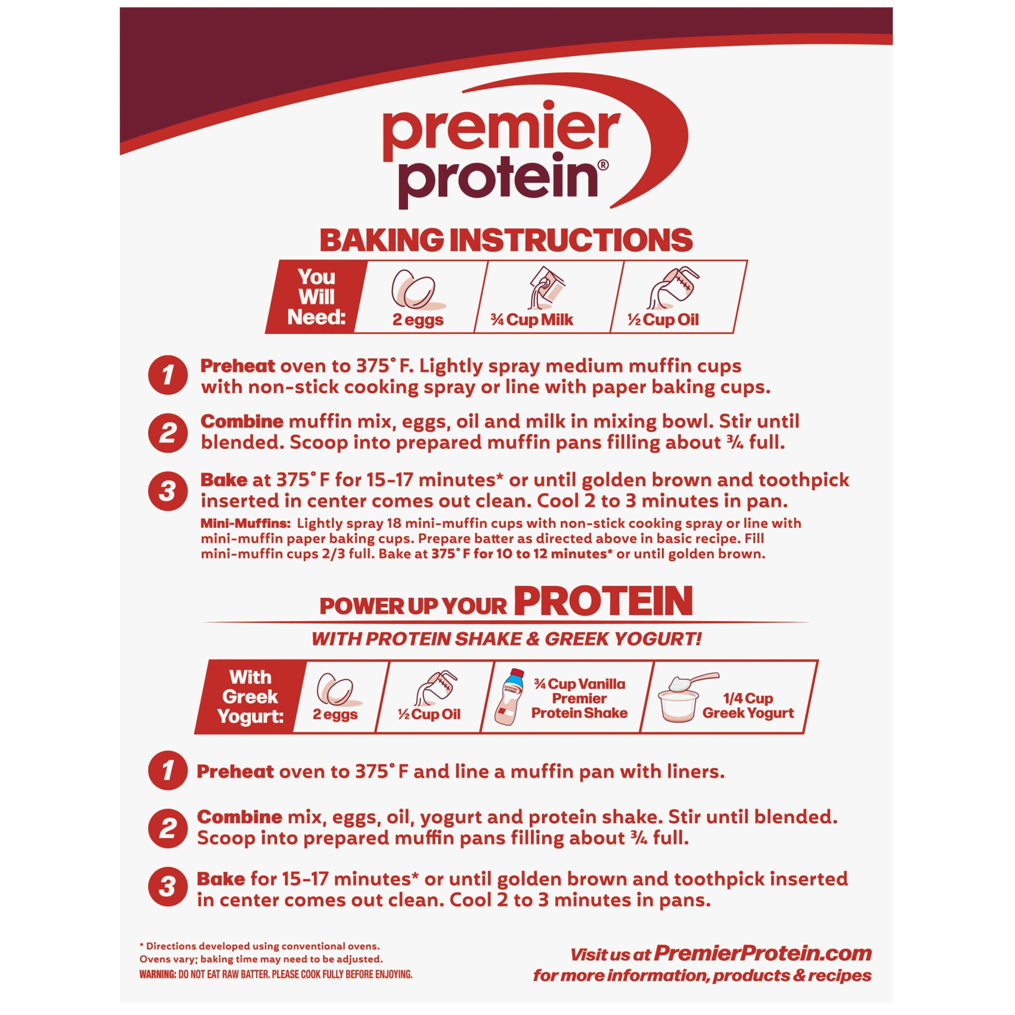 (12 pack) Premier Protein Chocolate Chip Protein Muffin Mix, 14 oz