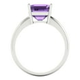thumbnail image 4 of 2.5 ctw Solitaire Anniversary Ring for Women | Asscher Cut Simulated Alexandrite | Hyperallergenic Solid 18K White Gold, 4 of 5