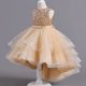 thumbnail image 1 of Vestido de princesa para niñas, vestido sin mangas con cola, vestido de novia de flores para niña, falda hinchada, desfile de moda para niños, Perfor de Piano, 1 of 5