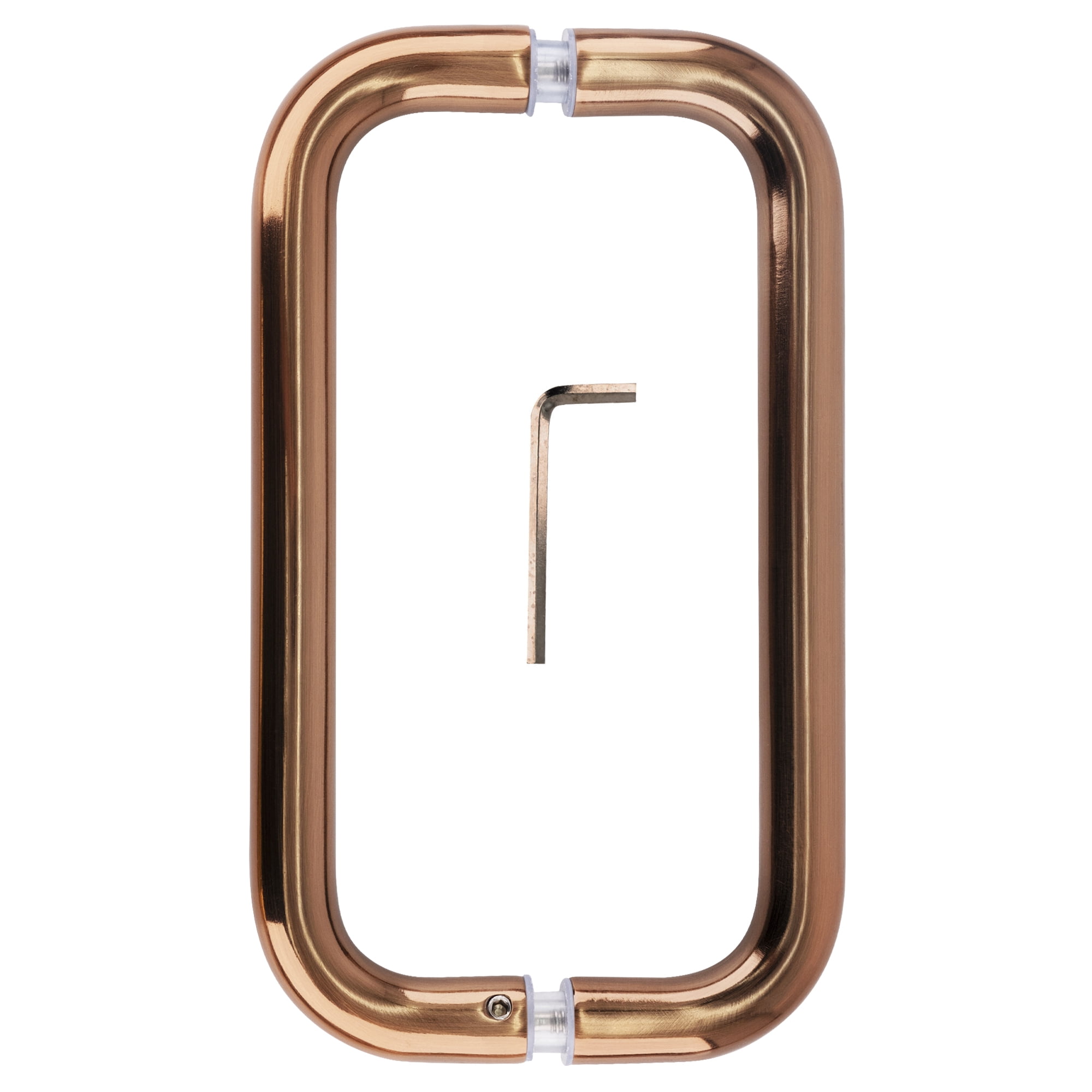 CRL BPD8ABC0 Antique Brushed Copper 8" Back-to-Back Solid 3/4" Diameter Pull Handles Without Metal Washers