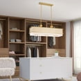 thumbnail image 5 of Livex Lighting Arabesque 9 Light Linear Chandelier in Soft Gold, 5 of 12