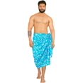 thumbnail image 2 of HAPPY BAY Men's Pareo Standard Party Surf Sarong Beach Wrap One Size Blue-I635 Summer Vacation Party, 2 of 5
