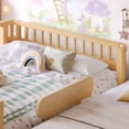 thumbnail image 6 of Bellemave Full Size Bed with Removable Rails, Solid Wood Montessori Bed with Headboard and Footboard, Rounded Corners Twin Platform Bed with Fence, No Box Spring Needed, Natural, 6 of 8