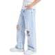thumbnail image 1 of Pantalones vaqueros largos para niño/niña, de color liso, con agujeros, largos, holgados, de cintura alta, rectos, anchos, casuales, para adolescentes y niñas., 1 of 5