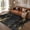 Black Golden, variant on MICGEEK 3'x5' Area Rugs for Entryway, Modern Abstract Washable Rug Door Mats for Bedroom Laundry Room, Non-Slip Soft Low Pile Home Decor Carpet Accent Rug Indoor Rug, Brown