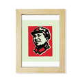 thumbnail image 1 of Chinese Red Education Publicity Avatar Desktop Adorn Photo Frame Display Art Painting Wooden, 1 of 3