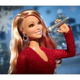 thumbnail image 4 of Mariah Carey Barbie Doll, Holiday Celebration Collectible, Glittery Red Gown with Silver Accessories, 4 of 7