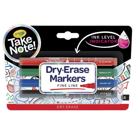 UPC: 0071662065416 | Crayola Take Note! Dry Erase Markers  Bullet Tip  Assorted  Set of 4