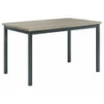 thumbnail image 2 of Grey and Black Rectangular Dining Table for 4, MDF and Metal, Modern Kitchen & Dining Room Furniture, 2 of 5