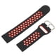 thumbnail image 5 of Correa de reloj de silicona suave de 20 mm de repuesto con orificios de aire para Amazfit GTS 3, color negro y rojo, 5 of 12