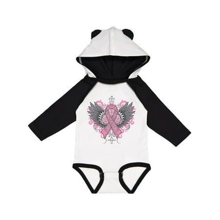 

Inktastic Breast Cancer Cool Wings Gift Baby Boy or Baby Girl Long Sleeve Bodysuit