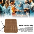 thumbnail image 4 of Canvas Cookware Knife Storage Bag, Portable Tools Travel Bag for Outdoor BBQ, Utensil Organizer with Individual Compartments, Stylish and Compact Design., 4 of 7