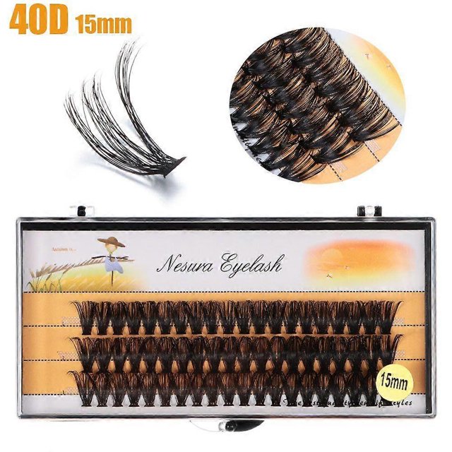 Natural 40D False Eyelashes C Curl Individual Lashes for Beginners Self Application At Home