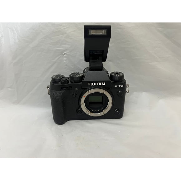 Fujifilm X-T2 Noir 24,3 Mpx Appareil Photo Numérique Sans Miroir Boîtier – Testé Fonctionnel – Inclut Flash et Câble USB