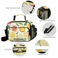 thumbnail image 3 of FORMRS Student Insulated Lunch Bag with Shoulder Strap Reusable Cooler Box for School, Candy Lemon, 3 of 9