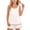 White., variant on Girl's 2 Piece Summer Set,Casual Tank Top and Elastic Waiste Shorts,5-14 Years Satin Cami Shorts Set Silk Soft Set