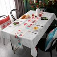 thumbnail image 2 of Christmas Tablecloth, Grey White Snowflake Table Cloth, Gray Xmas Tablecloths for Dining Kitchen Winter Holiday, Waterproof Table Cover for New Year Party Home Decor, Rectangle 60 x 84 Inch, 2 of 5