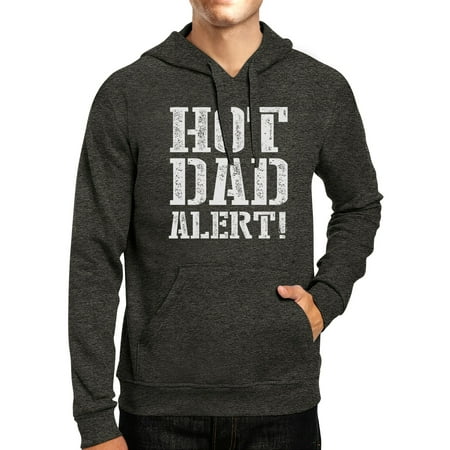 Hot Dad Alert Unisex Dark Gray Pullover Hoodie Best Fathers