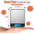 thumbnail image 3 of Báscula digital de cocina de alimentos mejorada, 105.82 oz/0.00 oz de alta precisión que mide en gramos y onzas para cocinar, hornear, joyas, función de tara, 2 bandejas, pantalla LCD, 3 of 7