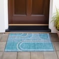 thumbnail image 6 of Addison Rugs Chantille Indoor/Outdoor Transitional Art Deco Teal Washable Rectangle Rug, 1'8" x 2'6", 6 of 6