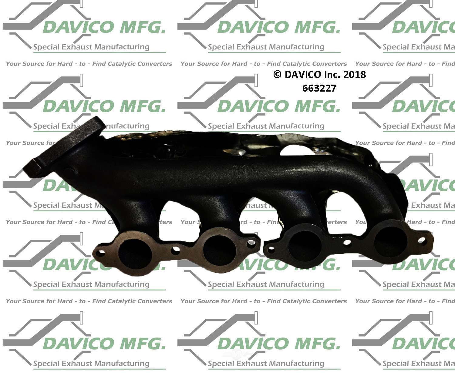 Davico Mfg 663227 Stand alone Exact-Fit exhaust manifold