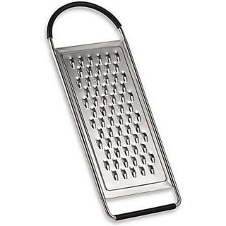 Mainstays Stainless Steel Dual-Section Flat Cheese Grater, Gray 