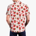 thumbnail image 4 of Balery Strawberries Printed Men’s Short Sleeve Polo Shirt, Midweight Men's Shirt,Golf Polo shirts -, 4 of 9